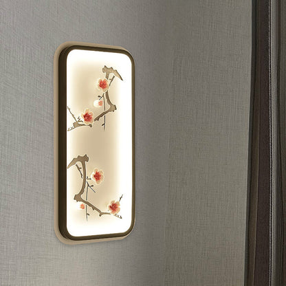 Vivolux | Keramische Lotusbladeren/Bloesem Muur Lamp Chinese Zwart-Groen/Rood LED Wandlamp voor de Woonkamer