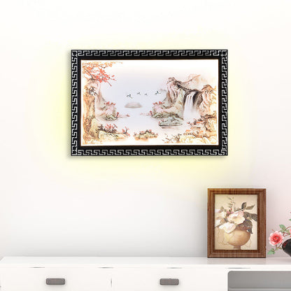 Vivolux | Paradise/Misty Mountain Wandlamp Chinese Stof LED Zwarte Muurverlichting voor Thuisdecoratie