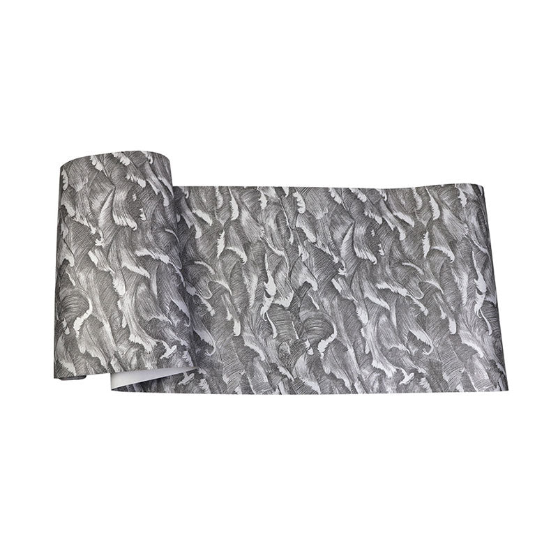 Vivolux | Abstracte Golf Behangrol voor gastenverdieping decor, donkere kleur, 10 meter x 52 centimeter