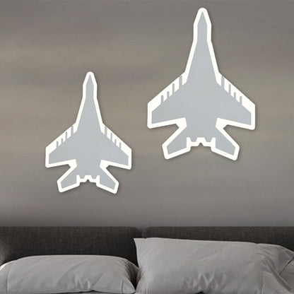 Vivolux | Jet Kids Schlafzimmer Flush Mount Wand Sconces Acryl Cartoon LED Wandmontage Beleuchtung in Weiß/Blau