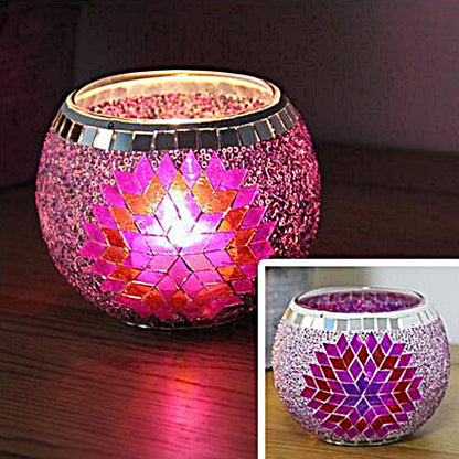 Vivolux | Europäischer Retro Glas Mosaik Teelichthalter