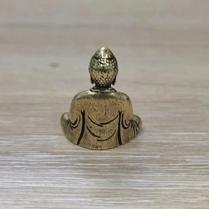 Vivolux | 10 Stück Mini Messing Sitzender Buddha Statue Figur für Reise Buddhismus Anbetung Zuhause Büro Schreibtischdekoration