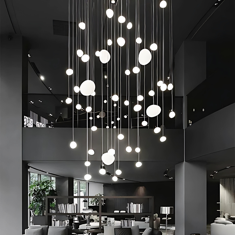 Vivolux | GloStone | Elegante Glas-Kiesel-Pendelleuchte