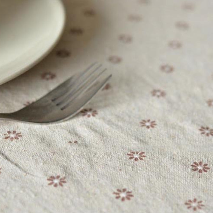 Vivolux | Daisy Print Baumwolle Leinen Tischdecke