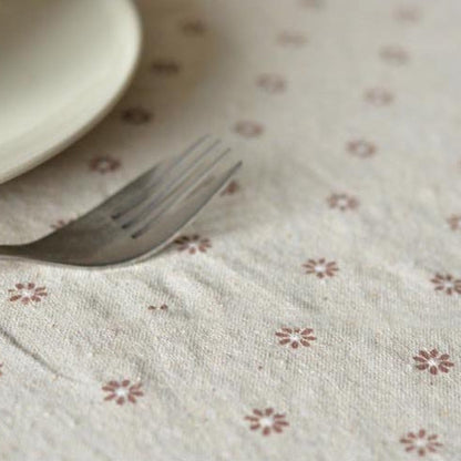 Vivolux | Daisy Print Baumwolle Leinen Tischdecke
