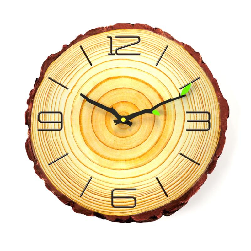 Vivolux | Hölzerne Jahresringe Wanduhr