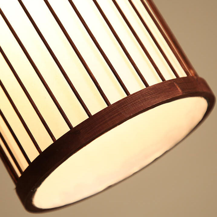 Vivolux | Bambora Zen Pendelleuchte | Handgewebte Bambus-Laterne | Japanisches Design | Natürliche Eleganz