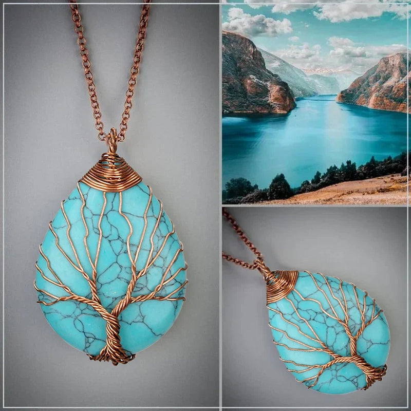 Tree of Life Opal Halskette