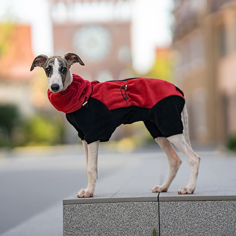 Vivolux | Vollständiger Schutz Polar Fleece Hund Overall mit abnehmbarem Kragen