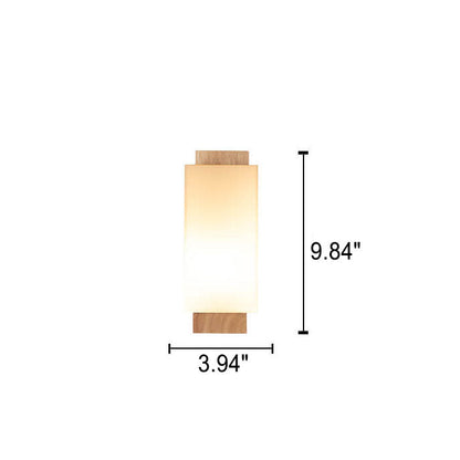 Vivolux | Moderner minimalistischer Massivholz Quadrat Glas Säulen 1-Lampe Wand sconces Leuchte