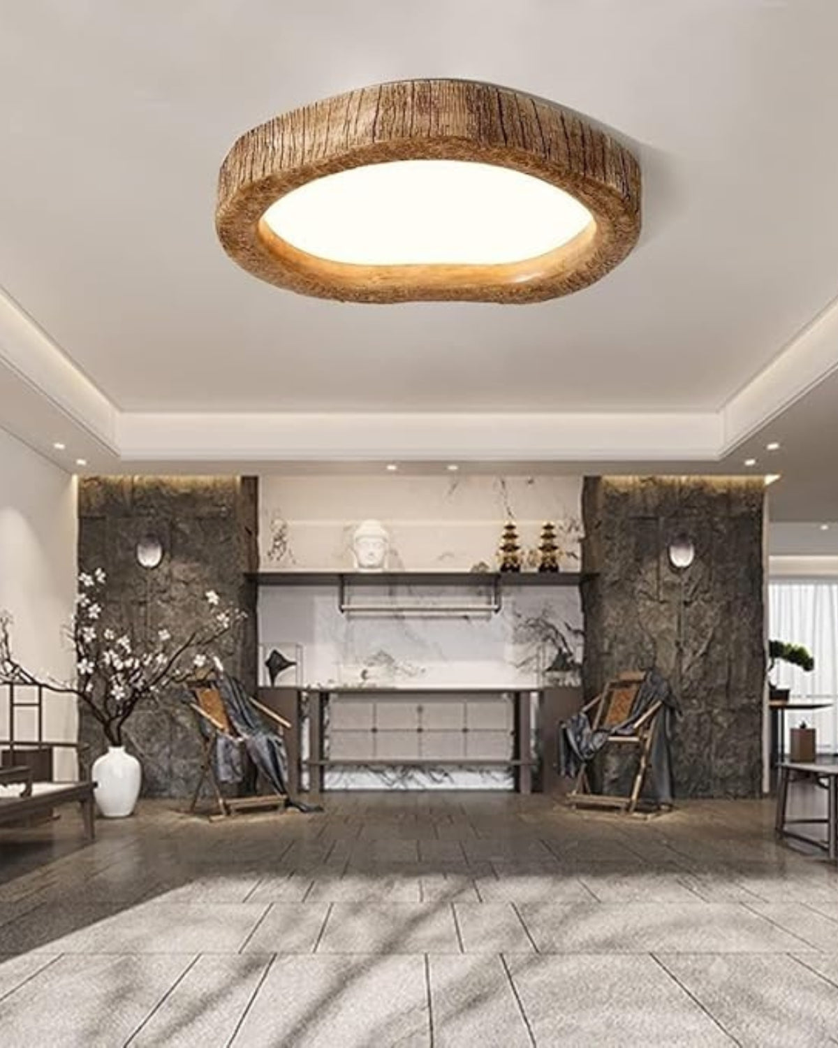 Vivolux | Deckenleuchte mit Holzelementen und sanftem Glühen