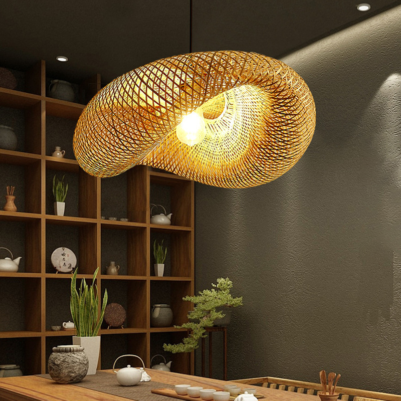 Vivolux | Rattan Gewebtes Bambus -Pendellicht - Led - Licht
