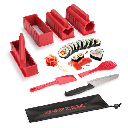 Vivolux | 11-teilig: Sushi-Maker-Set Sushi-Rollen mit hochwertigem Sushi-Messer