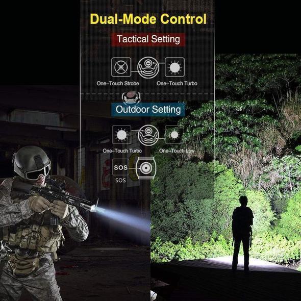 30000-5000 Lumen Hochleistungs-LED wasserdichte Taschenlampe