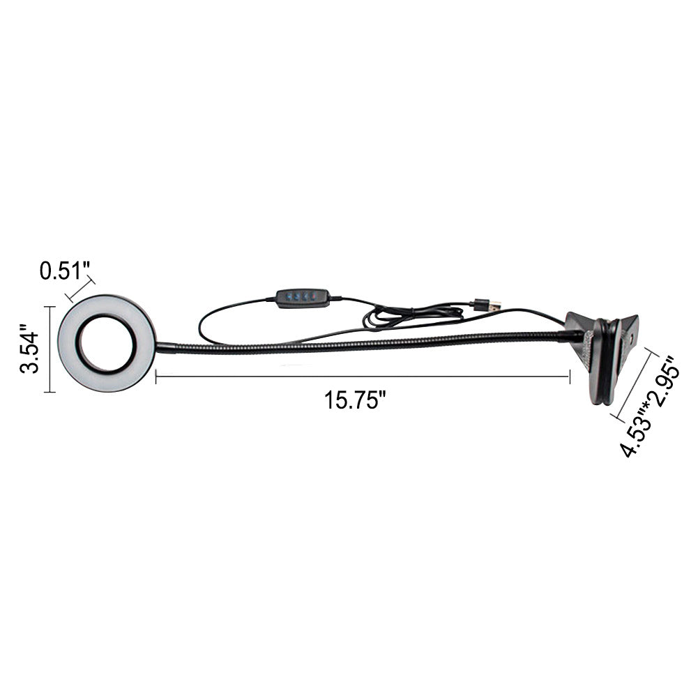 Vivolux | Kreative einfache USB Hose Knopf LED Lesen Clip Schreibtischlampe