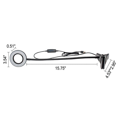 Vivolux | Kreative einfache USB Hose Knopf LED Lesen Clip Schreibtischlampe