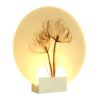 Vivolux | Oriental Style Runder Acryl Wandverlichting LED Blossoms Muur Lamp in Wit voor Gang
