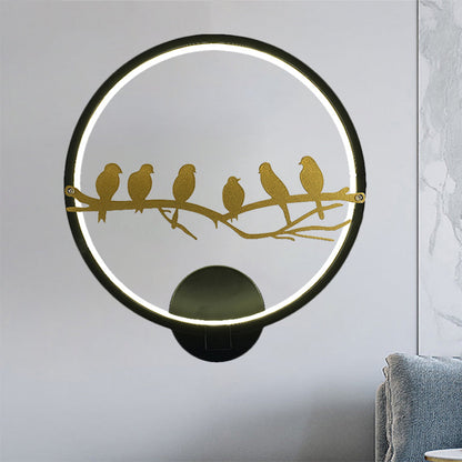 Vivolux | Wit/Zwart Ronde Wandverlichting Idee Oriëntaals Style LED Acrylaat Wandmuur Lamp voor Woonkamer