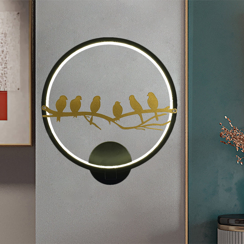 Vivolux | Wit/Zwart Ronde Wandverlichting Idee Oriëntaals Style LED Acrylaat Wandmuur Lamp voor Woonkamer