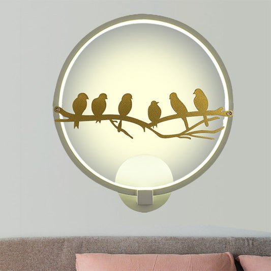 Vivolux | Wit/Zwart Ronde Wandverlichting Idee Oriëntaals Style LED Acrylaat Wandmuur Lamp voor Woonkamer