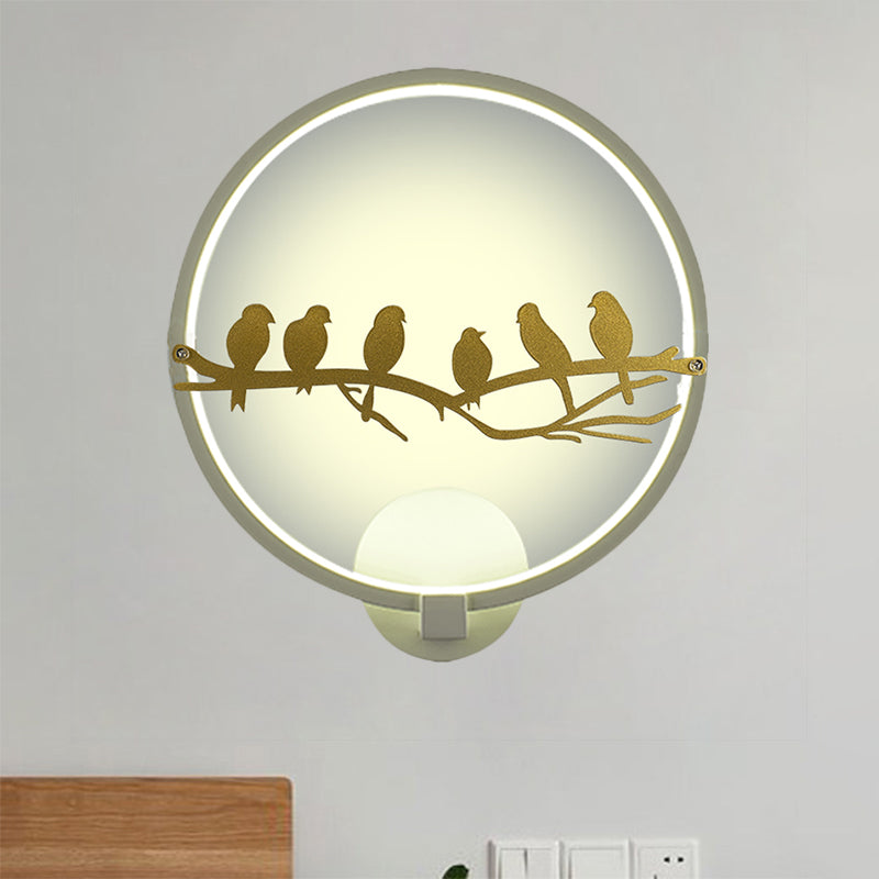 Vivolux | Wit/Zwart Ronde Wandverlichting Idee Oriëntaals Style LED Acrylaat Wandmuur Lamp voor Woonkamer