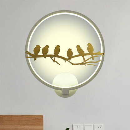 Vivolux | Wit/Zwart Ronde Wandverlichting Idee Oriëntaals Style LED Acrylaat Wandmuur Lamp voor Woonkamer