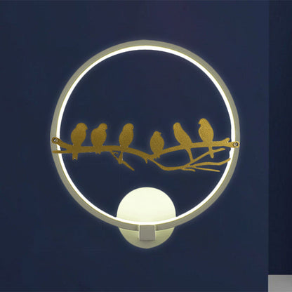 Vivolux | Wit/Zwart Ronde Wandverlichting Idee Oriëntaals Style LED Acrylaat Wandmuur Lamp voor Woonkamer