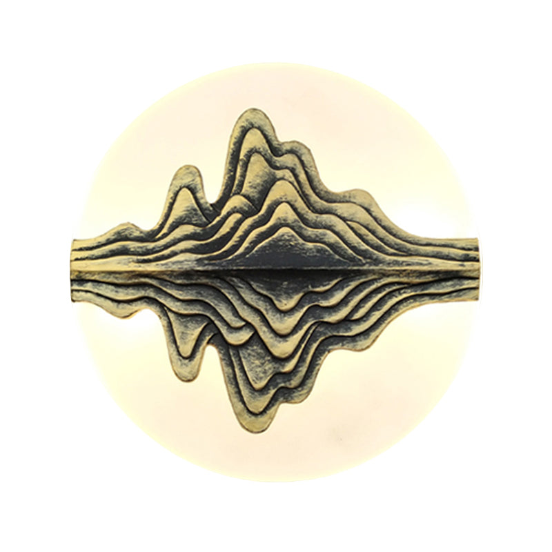 Vivolux | Gold/Blau Abgerundete Berg Wandbeleuchtung Chinesischer Stil LED Acryl Wandlampe für Schlafzimmer