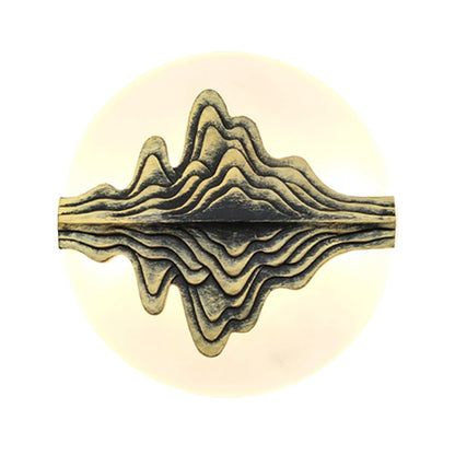 Vivolux | Gold/Blau Abgerundete Berg Wandbeleuchtung Chinesischer Stil LED Acryl Wandlampe für Schlafzimmer