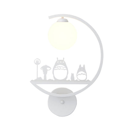 Vivolux | Dieren Metallische Wandlamp Verlichting Nordic Enkele Witte/Zwarte Afwerking Wandlamp met C-Armpje