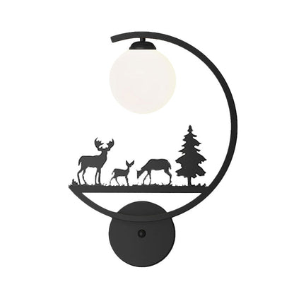 Vivolux | Dieren Metallische Wandlamp Verlichting Nordic Enkele Witte/Zwarte Afwerking Wandlamp met C-Armpje