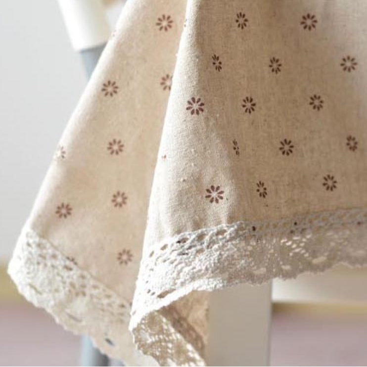 Vivolux | Daisy Print Baumwolle Leinen Tischdecke