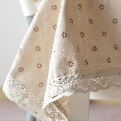 Vivolux | Daisy Print Baumwolle Leinen Tischdecke