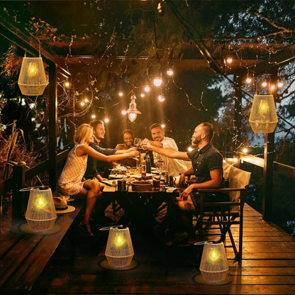 Vivolux | Solar Außen Handgewebte Gartenlampen | Wasserdichte Landschaftsleuchte für Villa & Terrassendekoration - Alpho