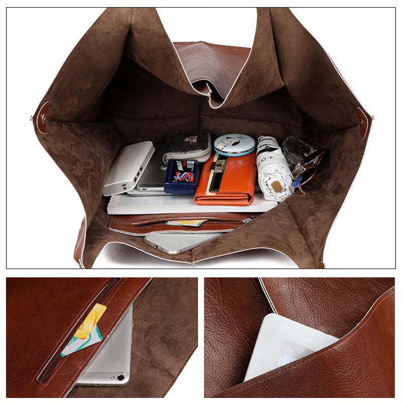 Übergroße Weekender-Handtaschen aus Leder für Damen