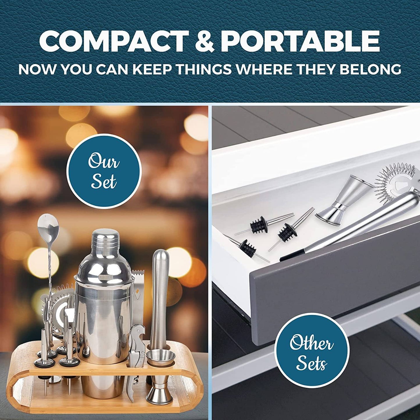 Vivolux | 12-Teilig: Cocktail-Shaker-Set