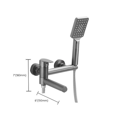 Vivolux | Modernes Badewannenrandstück Einhand-Wandmontage-Badewannenarmatur mit Handbrause