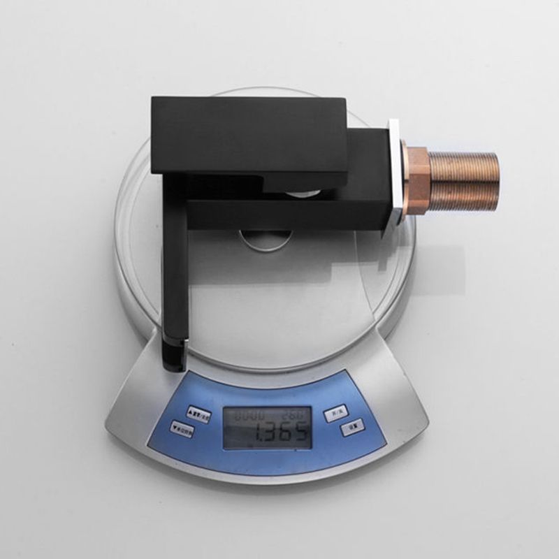 Vivolux | Moderner Wasserhahn für Waschbecken Messing Hebelgriffe LED Wasserfall Waschbeckenarmatur