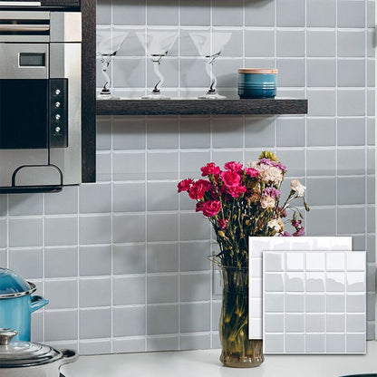 Vivolux | Weiße Mosaik Peel & Stick Fliese Wasserfeste Küchenrückwand Tapete