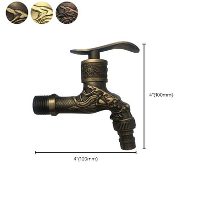 Vivolux | Vintage Classic Waschbeckenarmatur Zink Einhebel Drache Prägung Wandmontierte Armatur