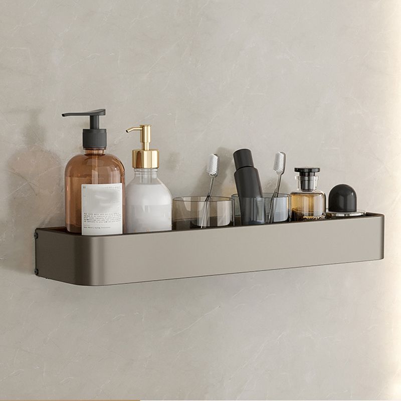 Vivolux | Zeitgemäßes Aluminium Badezimmer Zubehörset Graue Badablage