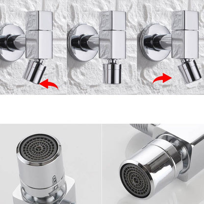 Vivolux | Zeitgenössischer Wandmontierter Badezimmer Wasserhahn Knopfgriff Massivmessing Runder Wasserhahn