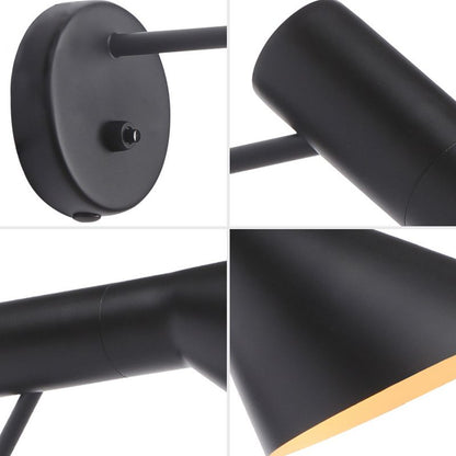 Vivolux | Industrielle Wandleuchter Kegelförmige Wandleuchte mit Aluminium-Schirm