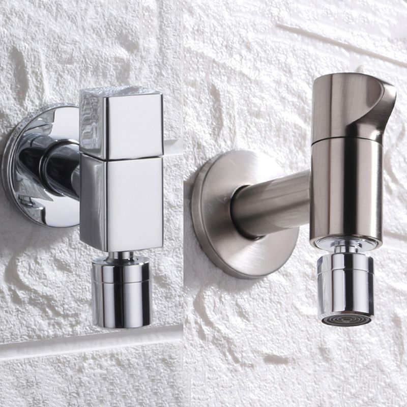 Vivolux | Zeitgenössischer Wandmontierter Badezimmer Wasserhahn Knopfgriff Massivmessing Runder Wasserhahn