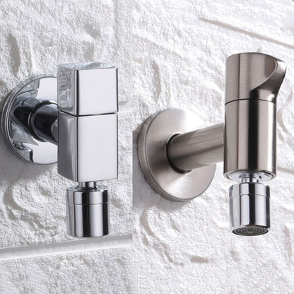 Vivolux | Zeitgenössischer Wandmontierter Badezimmer Wasserhahn Knopfgriff Massivmessing Runder Wasserhahn