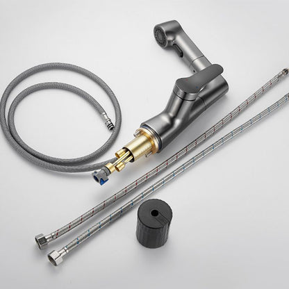 Vivolux | Ausziehbarer Vessel Wasserhahn Moderner Waschbecken Wasserhahn mit einem Hebelgriff