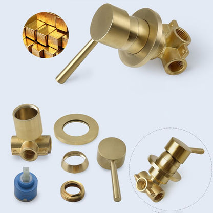 Vivolux | Edelstahl Duschkombination Runder Festduschkopf mit Duscharm