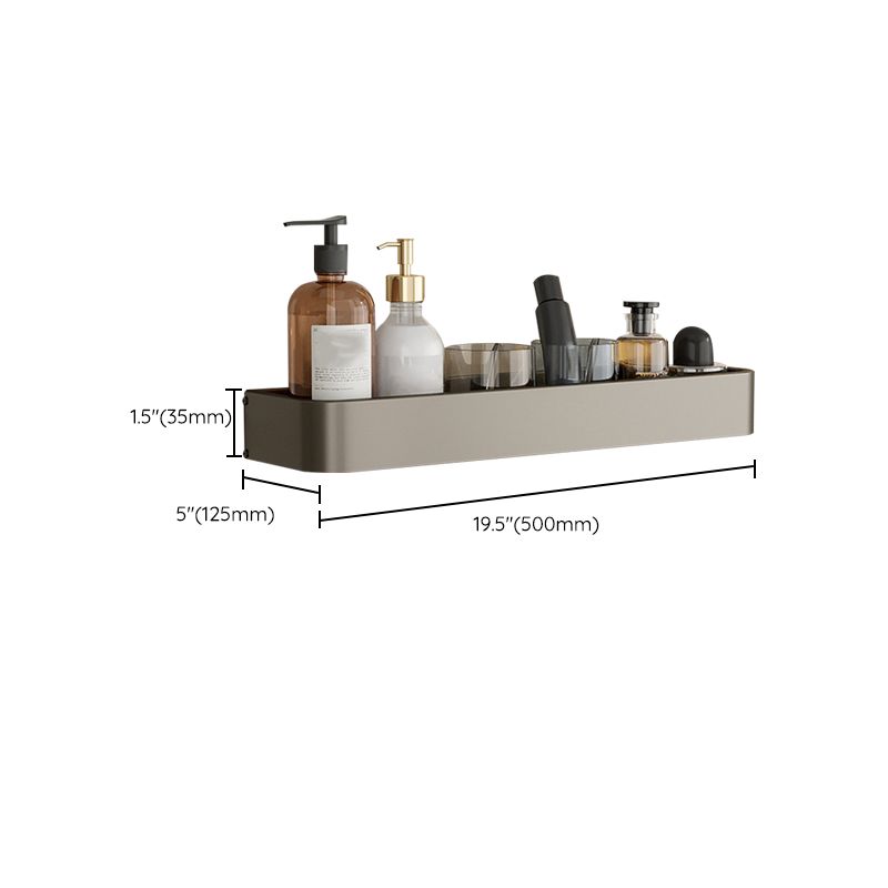 Vivolux | Zeitgemäßes Aluminium Badezimmer Zubehörset Graue Badablage