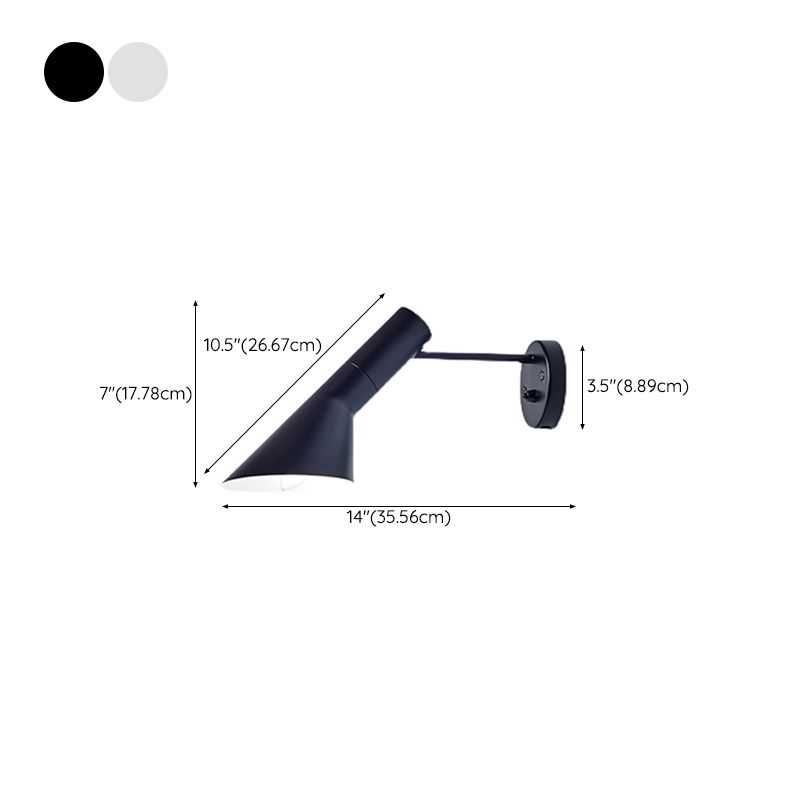 Vivolux | Industrielle Wandleuchter Kegelförmige Wandleuchte mit Aluminium-Schirm