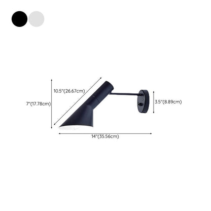 Vivolux | Industrielle Wandleuchter Kegelförmige Wandleuchte mit Aluminium-Schirm